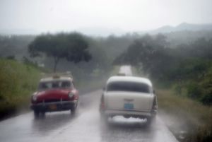 Giron - en route in storm - Cuba