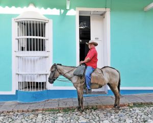 Trinidad - man on horseback - Cuba